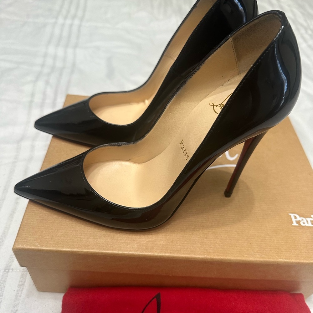 Christian Louboutin Black Heels Patent Leather